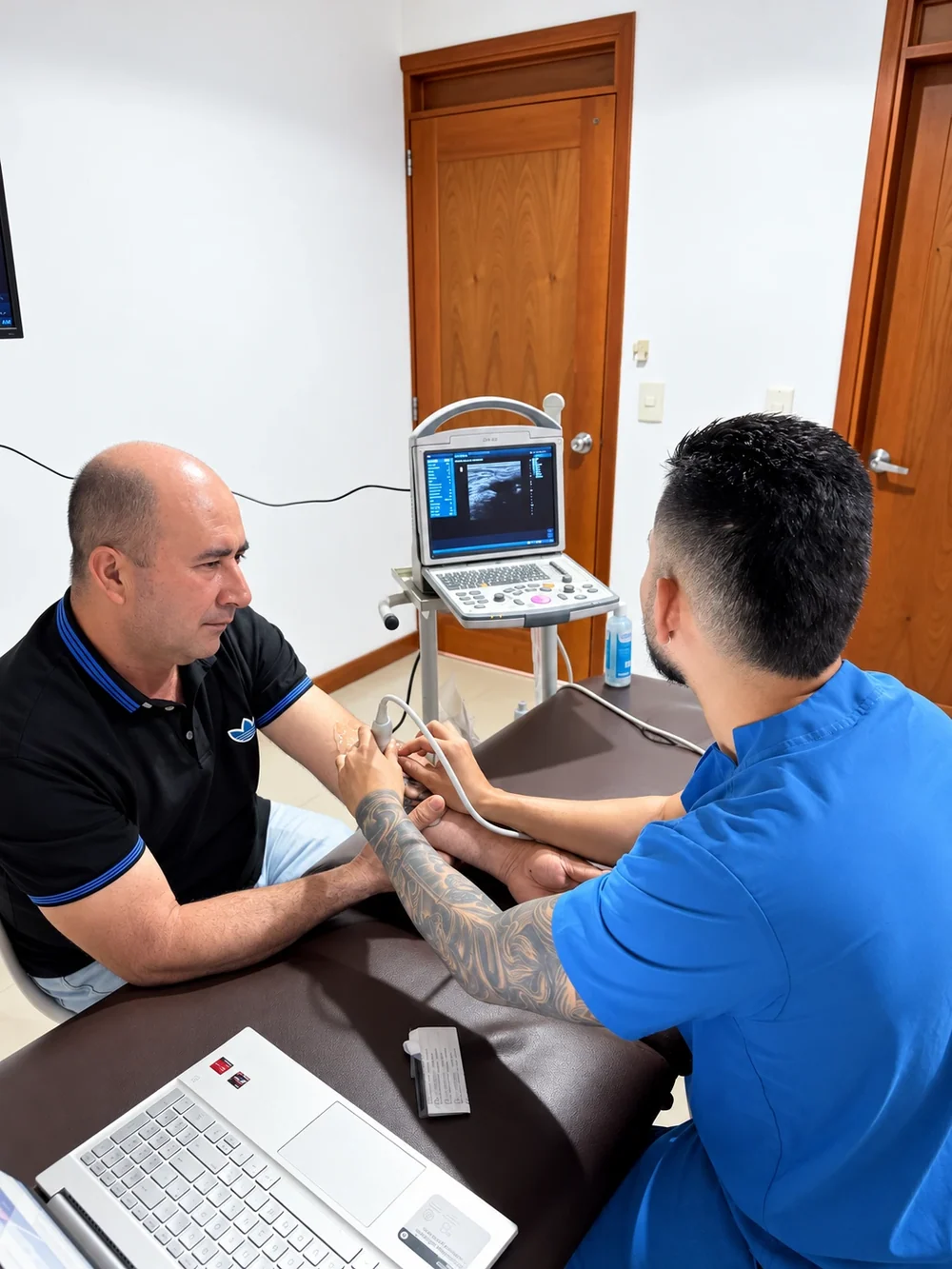 Ecografía musculoesquelética durante la consulta